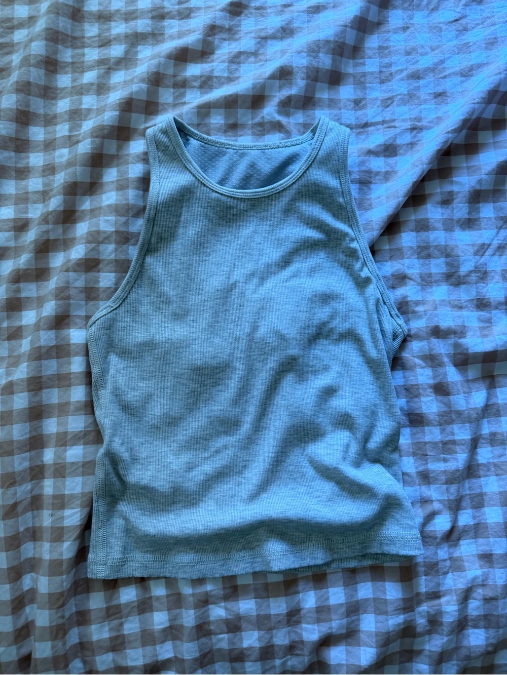 Vuori Women's Plyo Heather Grey Tank Top - Picture 6 of 7